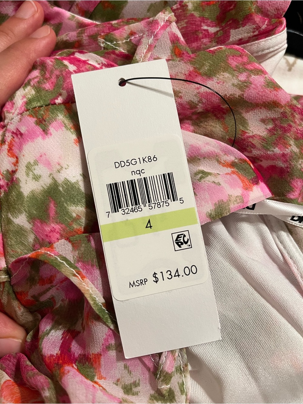 DKNY floral faux wrap dress - Picture 6 of 8